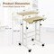 Height Adjustable Mobile Standing Desk with rolling wheels for office and home